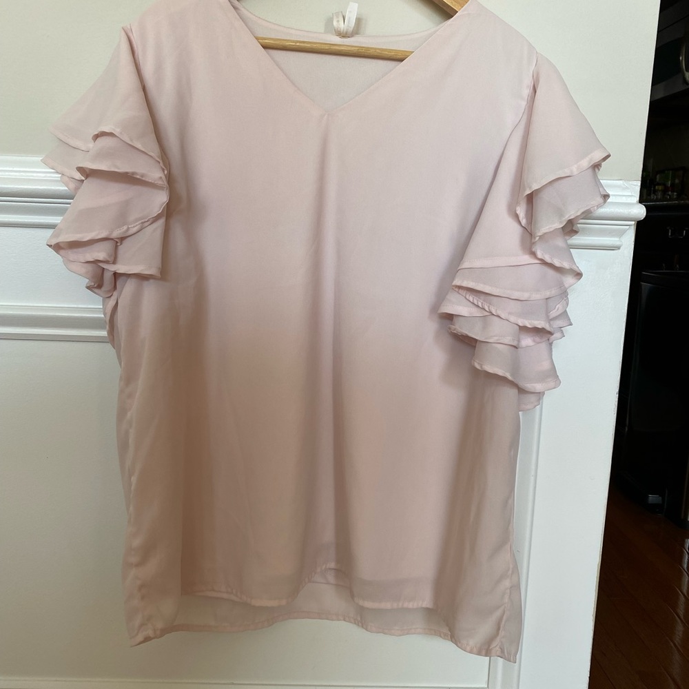 Ruffle sleeve shirt
